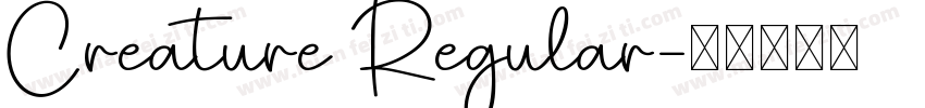 Creature Regular字体转换